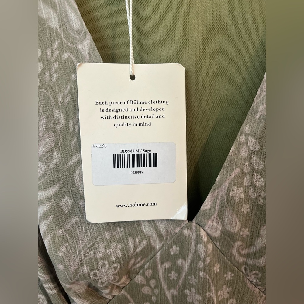 NWT Bohme Green Kasen Maxi Dress Size M - Picture 7 of 16